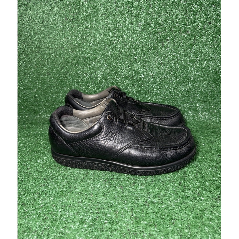 SAS Pathfinder Mens Size 9.5 M Black Leather Comfort Low Top Daily Walking Shoes